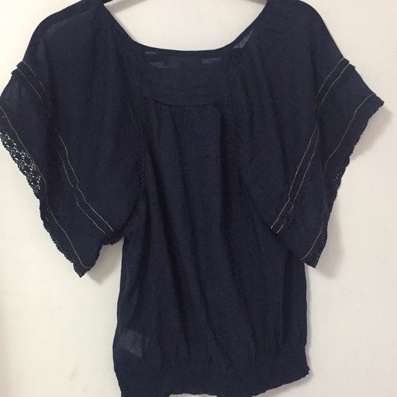 Jessica Simpson Navy Blue Boho Top 2for$10 - Picture 8 of 12